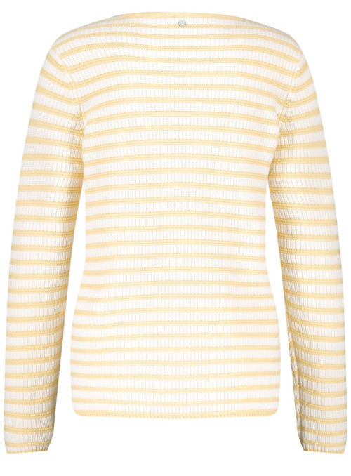 Striped rib knit sweater GOTS