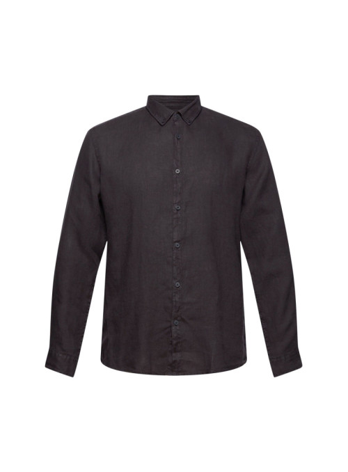 Chemise à col boutonné en lin