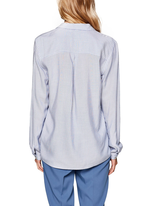 Striped blouse with V neckline