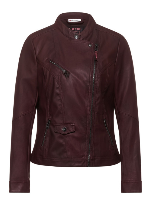 Kunstlederjacke im Bikerstil