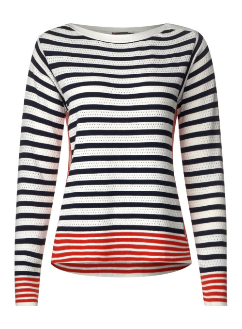 Striped sweater with...