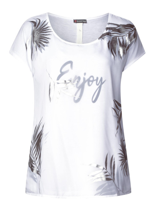 2in1 Chiffon Print T-Shirt