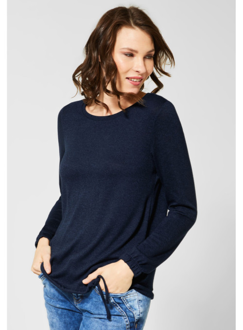 Long-sleeved shirt in fine...