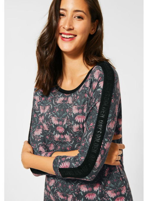 3/4 Arm Shirt mit Blumen-Print