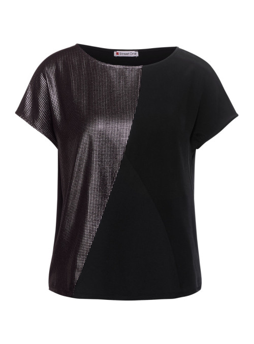 T-shirt with metallic look