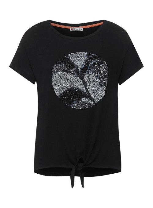 T-Shirt mit Pailleten-Print...