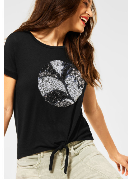 T-Shirt mit Pailleten-Print...