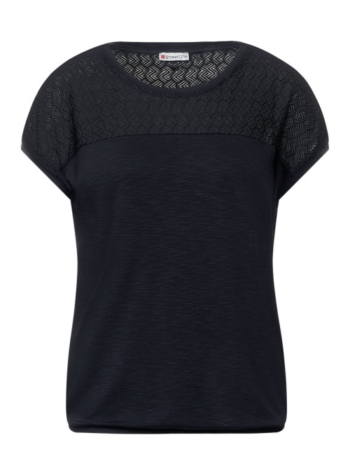 T-shirt with lace detail