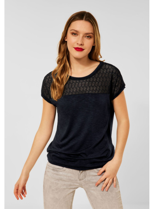 T-shirt with lace detail