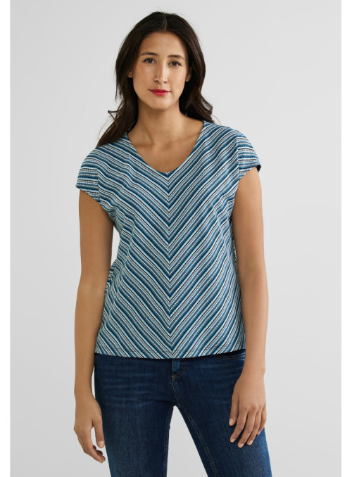 yds structure stripe v-neck