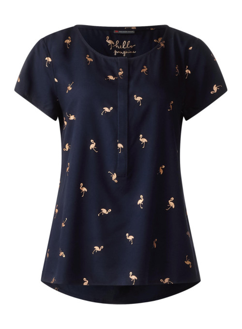 Bluse mit Flamingo-Print VIVIA