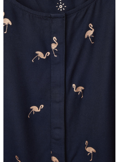 Blouse with flamingo print...