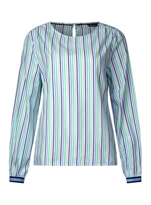 Stripe blouse with tape...