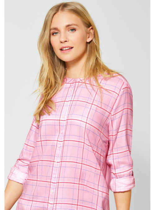 Blouse with check and...