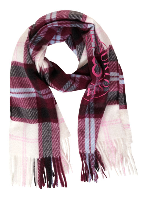 Scarf with check pattern