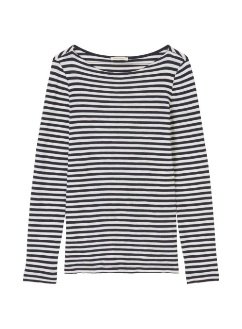 Striped long-sleeved...