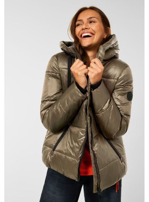 Hooded quilted jacket,...