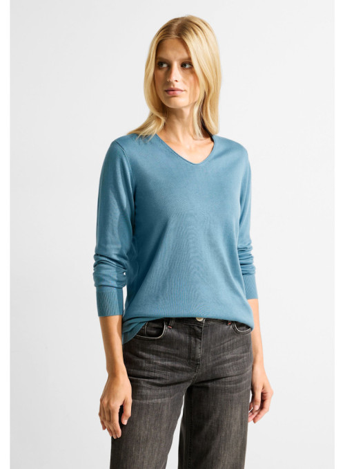 NOS_Rounded V-Neck Pullover