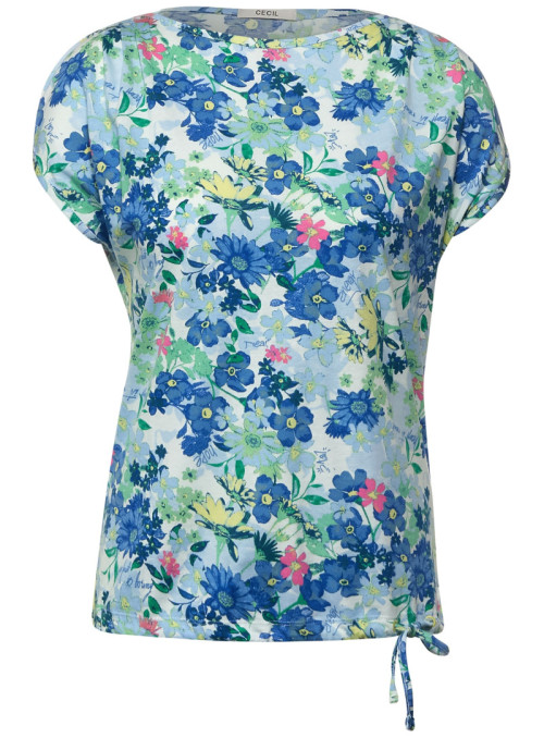 Floral pattern t-shirt with...