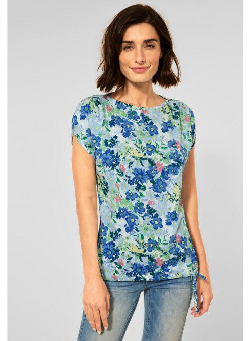 Floral pattern t-shirt with...