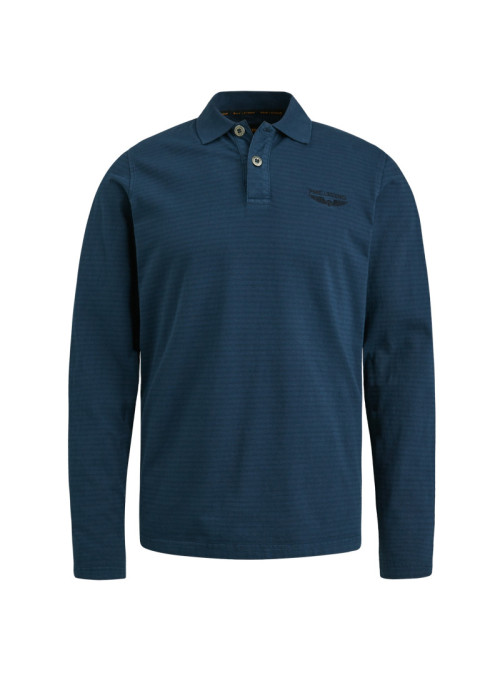 Long sleeve polo Subtle stripe