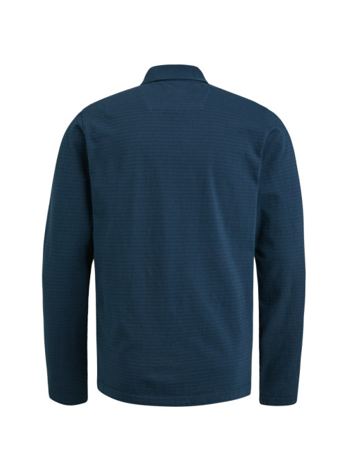 Long sleeve polo Subtle stripe