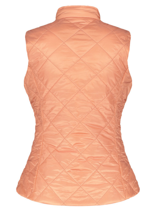 Quilted vest with stand-up...