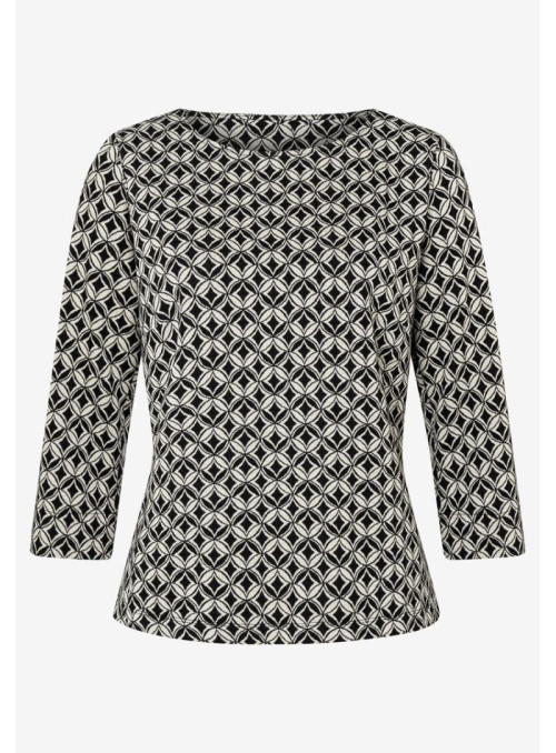 Graphic Jacquard Jersey Top