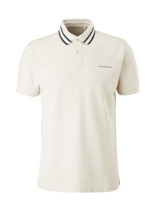 Polo shirt with striped collar