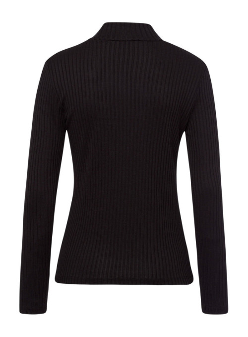 Ribbed Roll-Neck Pullover