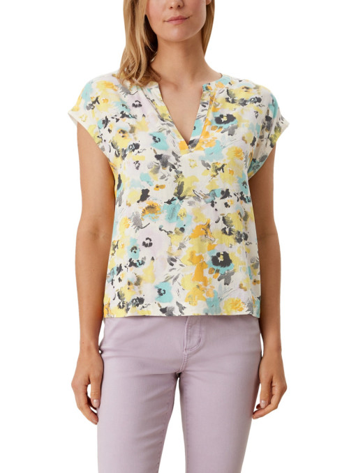 T-shirt with tunic neckline...