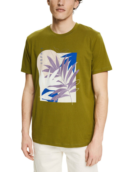 Jersey t-shirt with plant...