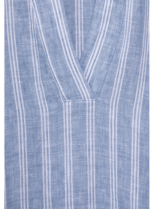 LINEN_Stripe Chambray Dress