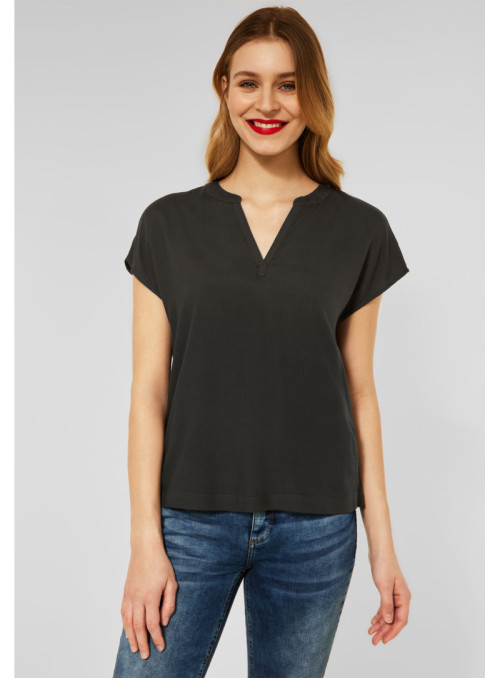 Shirtbluse mit V-Ausschnitt