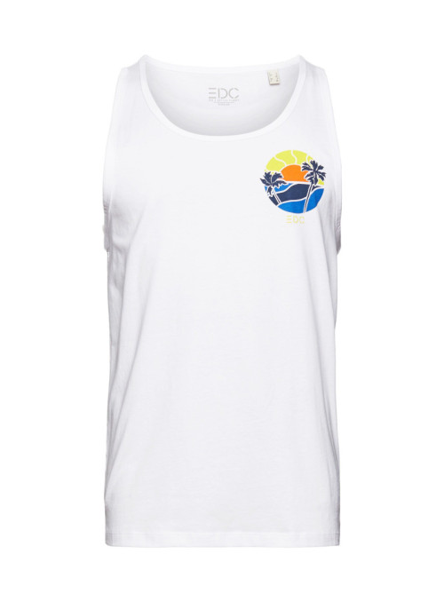 Sleeveless T-shirt with print