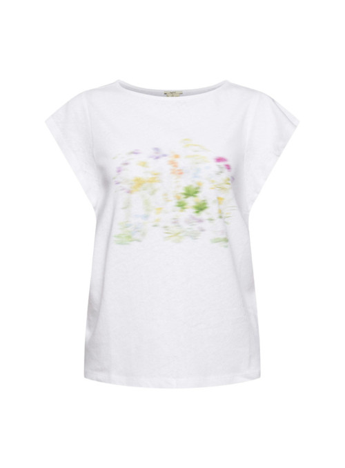 With linen: T-shirt with print