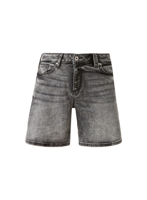 Jean shorts with wash effect