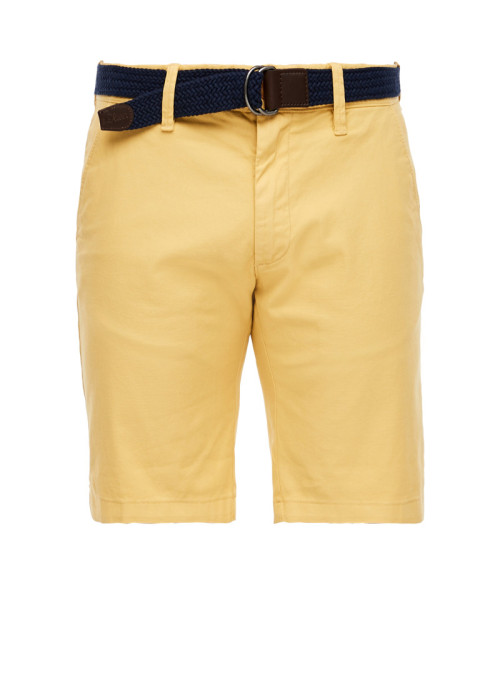 Slim Fit Shorts mit Gürtel