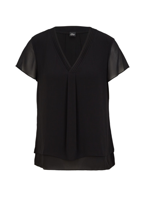 Layering-Bluse aus Chiffon