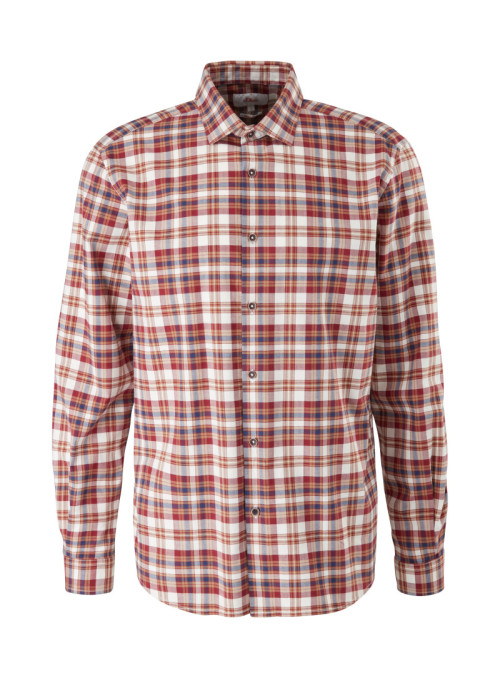 Plaid twill shirt