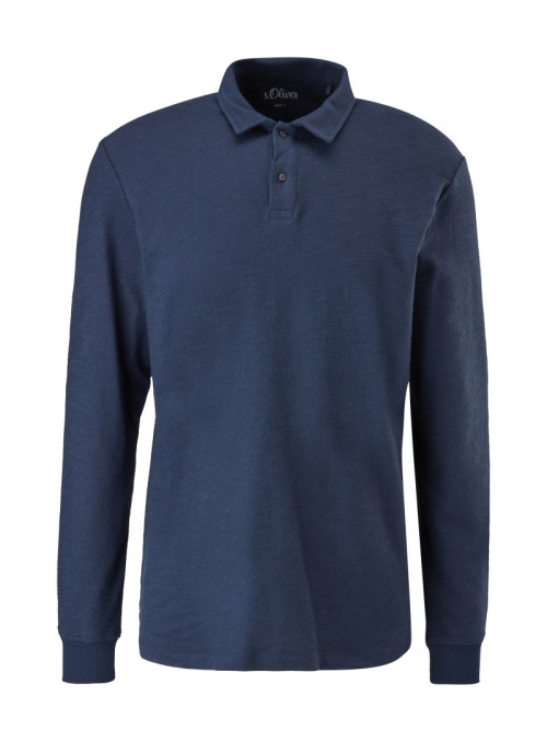 Long sleeve shirt with polo...