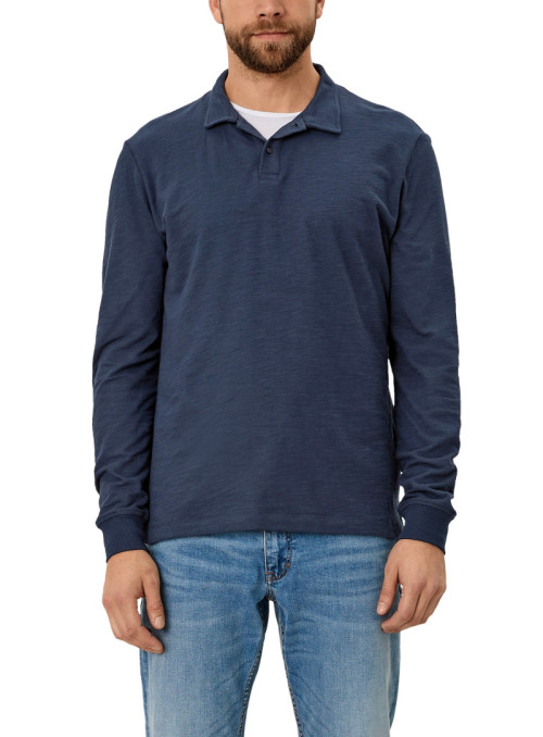 Long sleeve shirt with polo...