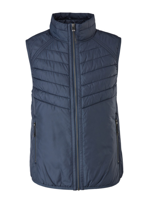 Quilted vest with stand up...