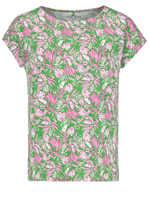 T-shirt with leaf print...