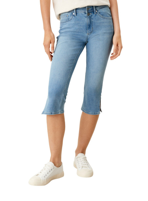 Jeans capri taille moyenne