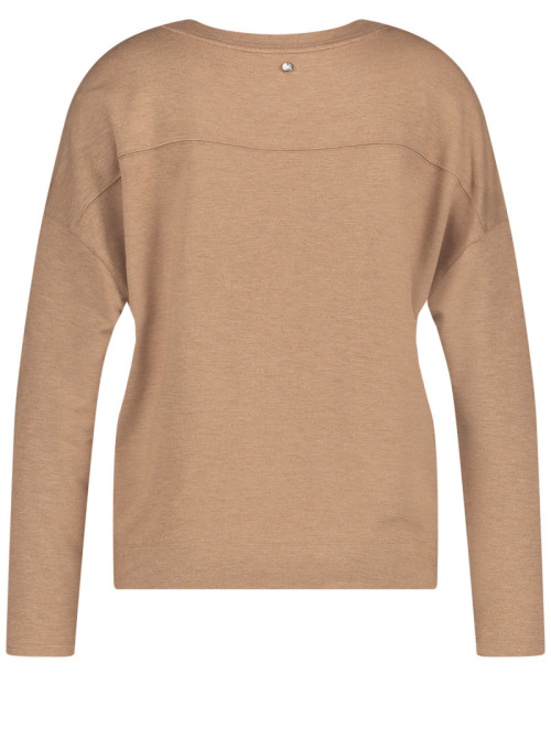 Sweatshirt with V-neck and...