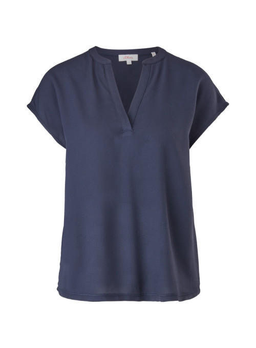 Tunic shirt with V-neck