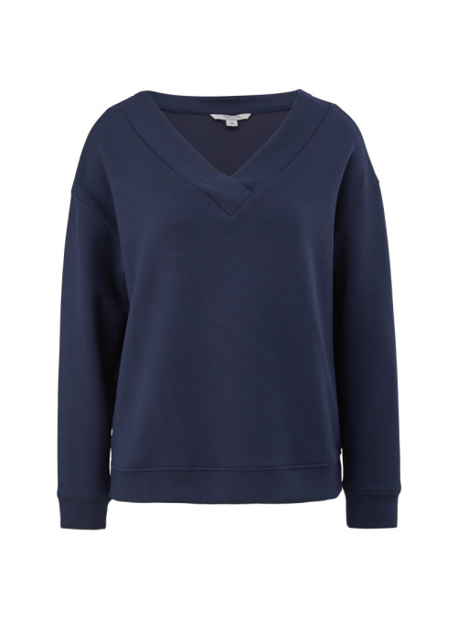 Sweatshirt with V-neck