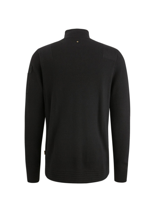 Half zip collar cotton knit