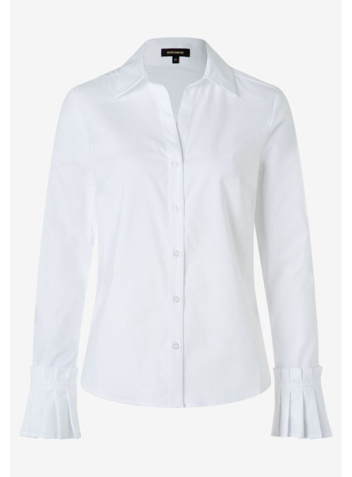 Poplin Pleat Cuff Blouse